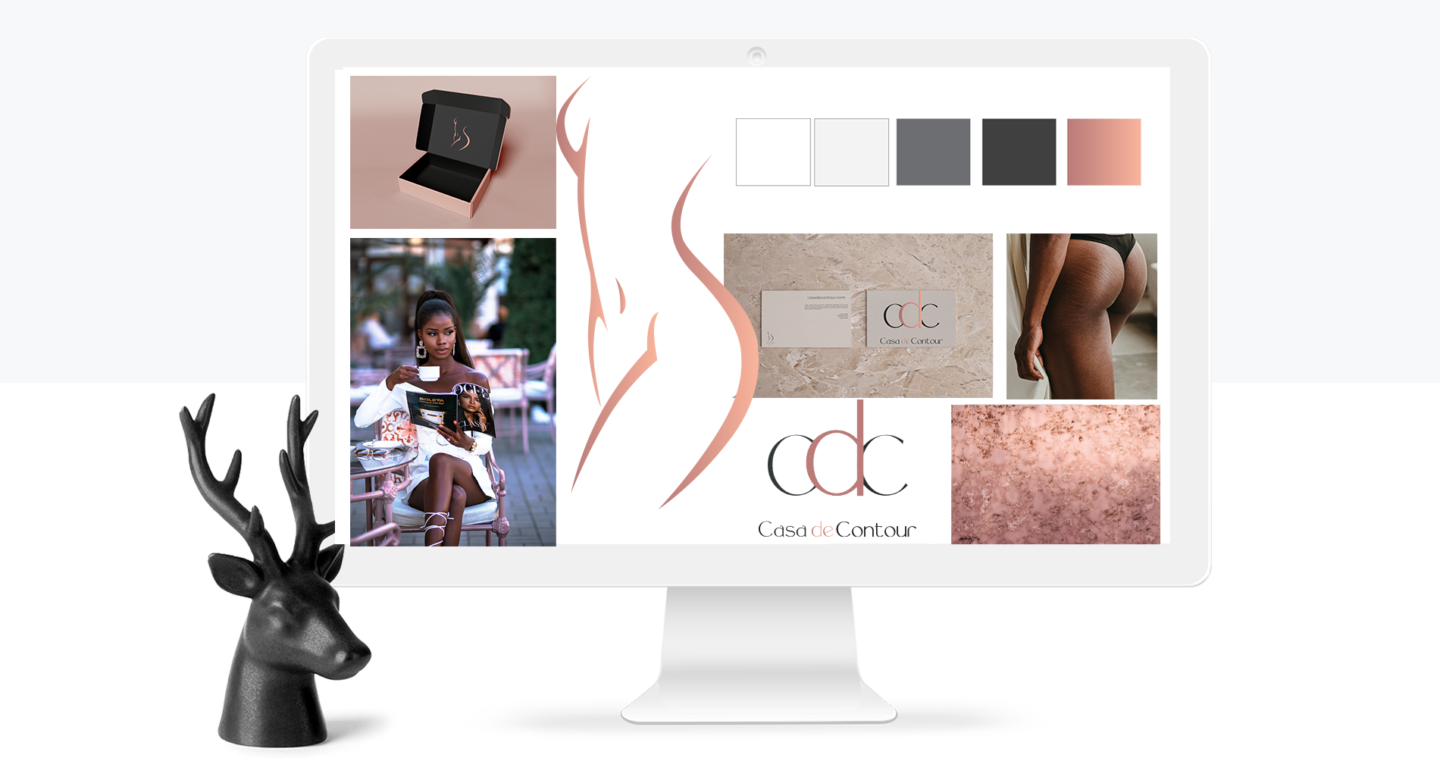 Case De Contour Body Contouring Shop Brand Identity moodboard with look and feel From brand strategy